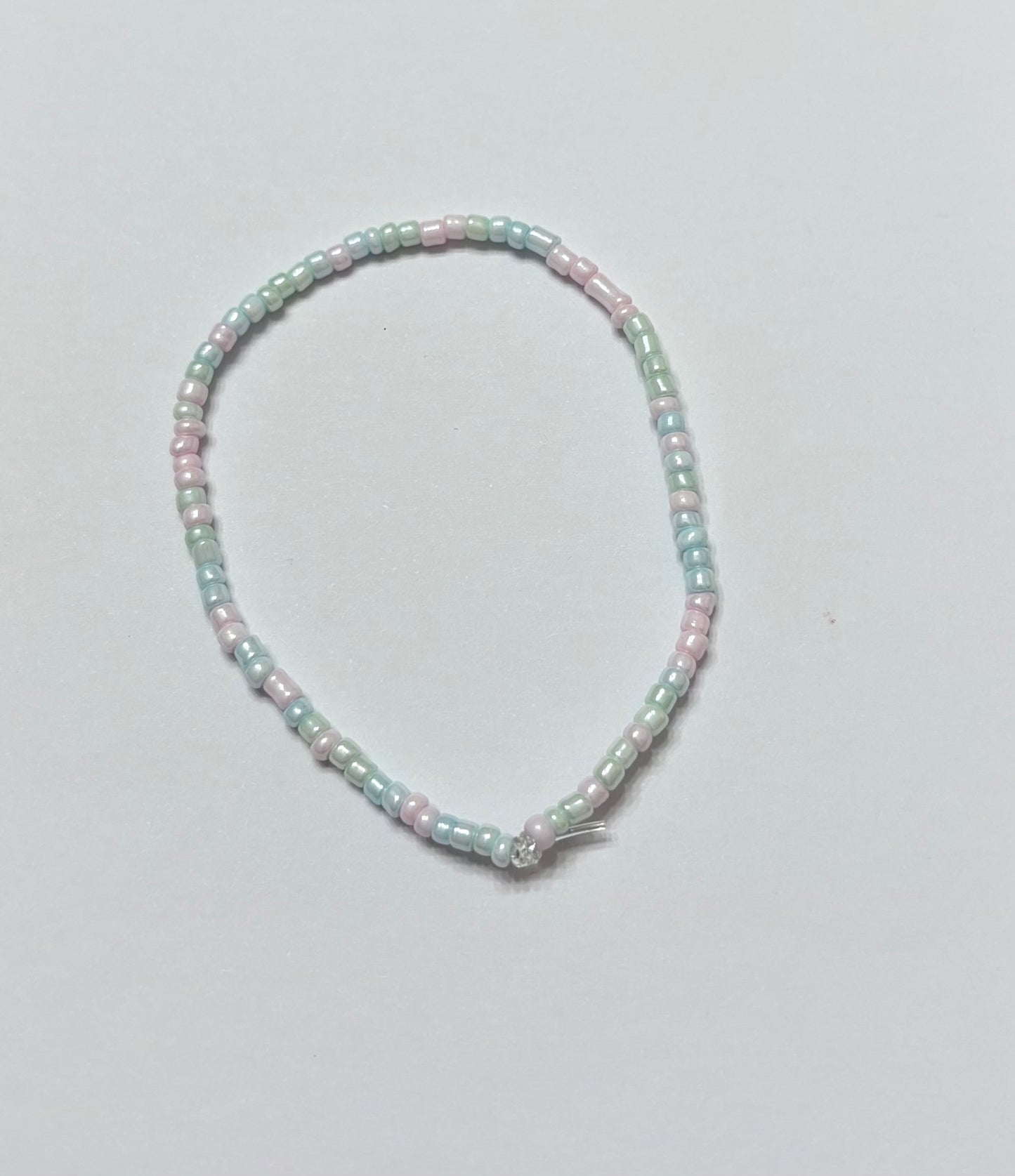 Unicorn seed beaded bracelet 