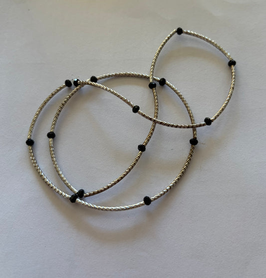Black and silver necklace